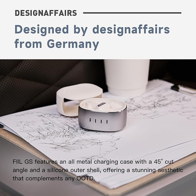 FIIL GS Open Ear Earbuds Wireless Heaphones, Wireless Earbuds with LDAC for Hi-Res Audio, Bluetooth 5.3 and Noise Reduction Earphone,IPX5 Waterproof, Open-Ear Heaphones