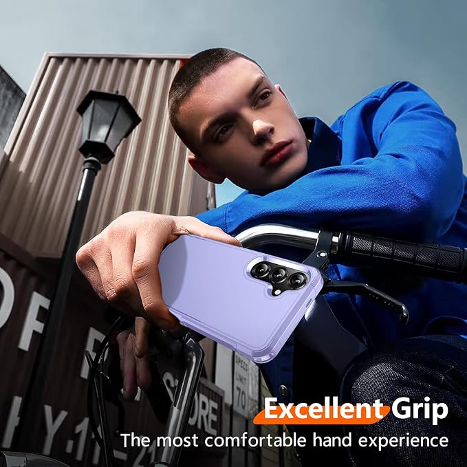 Red2Fire for Samsung Galaxy S25 Case, [Military Grade Drop Protection] Heavy Duty Full Body Shockproof Protection Non-Slip Phone Case for S25 Case 6.2 inch,Light Purple