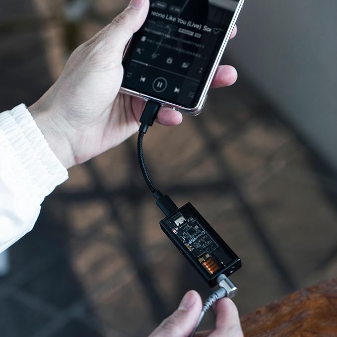 M15i Headphone Amplifier [MFi Certified] Portable USB C DAC Amps with 4.4mm and 3.5mm Dual Outputs Supports PCM 768kHz/DSD512 High Resolution Lossless for Smartphones/PC/Laptops