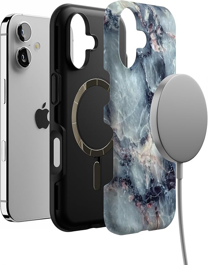 Casely iPhone 17 Case | Deep Sea | Blue Marble | Bold Protective Design | Compatible with MagSafe