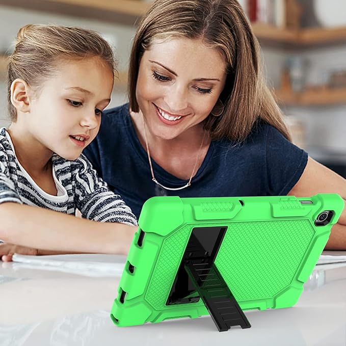 Rantice Case for Samsung Galaxy Tab A8 10.5 Inch 2022 (SM-X200/X205/X207), Hybrid Shockproof Rugged Drop Protection Cover with Kickstand for Samsung Galaxy Tab A8 10.5 Inch (Green+Black)