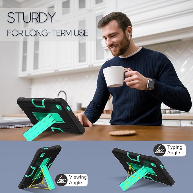 3 in 1 Heavy Duty Kickstand Hybrid Case for Samsung Galaxy Tab A7 Lite 8.7 Inch