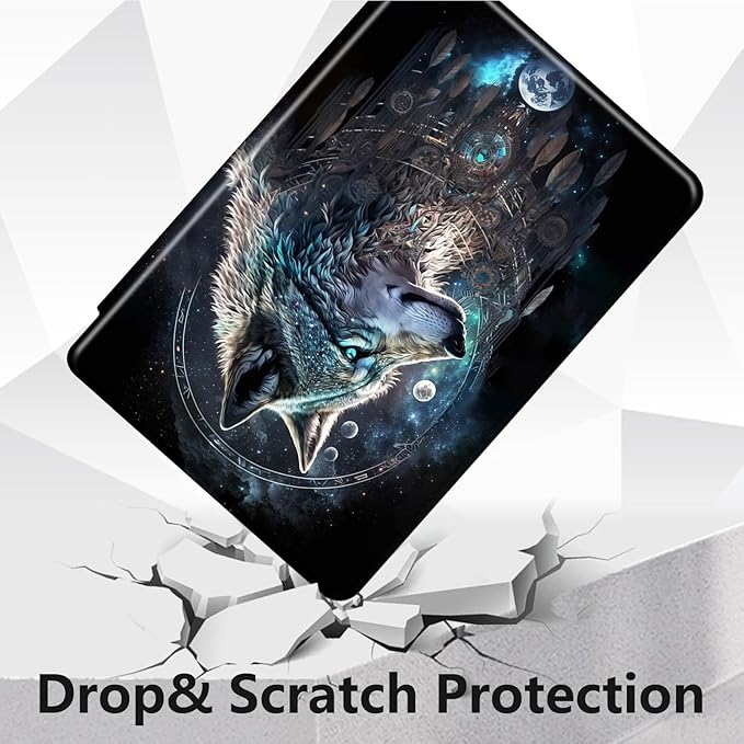 Case for Lenovo Tab M10 Plus 10.3", 360 Degree Rotating Folding Stand,with Auto Sleep/Wake Case for Lenovo Tab M10 Plus (2020 2nd Gen) TB-X606F/TB-X606X 10.3" FHD Tablet,Feathers Wolf Warrior
