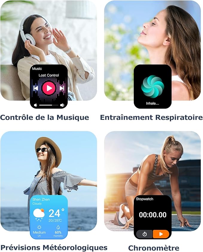 GRV Smart Watch for iOS and Android Phones (Answer/Make Calls), Watches for Men Women IP68 Waterproof Smartwatch Fitness Tracker Watch with Heart Rate/Sleep Monitor Steps Calories Counter (Gray)