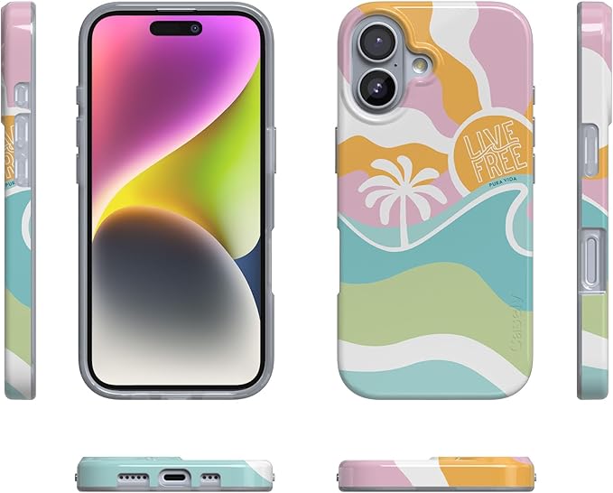 Casely iPhone 17 Case | Tropical Dreams | Pura Vida | Compatible with MagSafe | Classic Ultra Slim Design