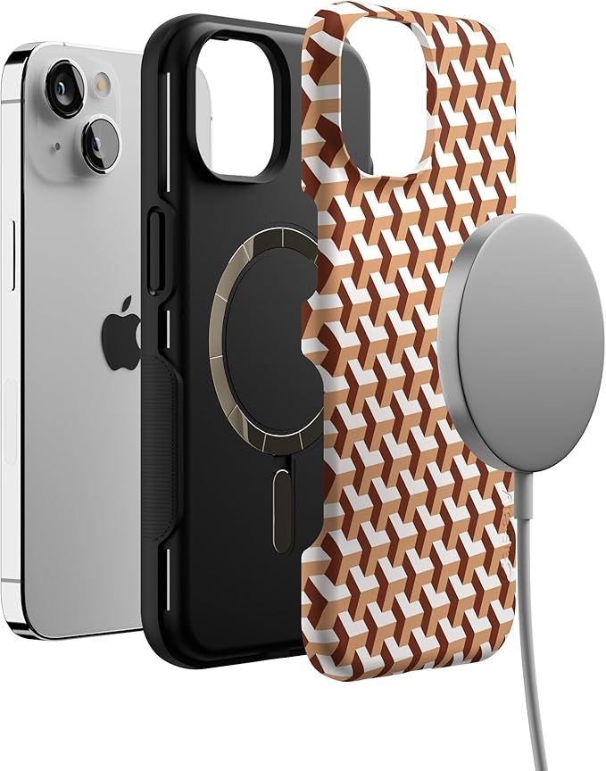 Casely iPhone 14 Case | Step It Up | Abstract Geo | Compatible with MagSafe | Bold Protective Design