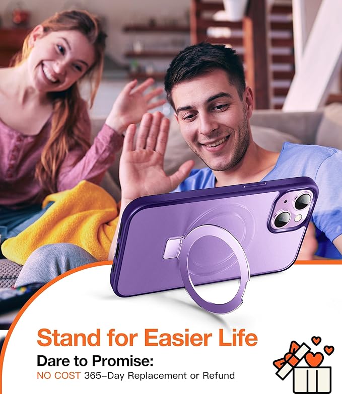 3-in-1 [Magnetic+Kickstand+Ring Holder] for iPhone 13 Case, iPhone 14 Case Compatible with MagSafe, Phone Case iPhone 13/14 with Stand Military Shockproof Protective Magnetic Cover