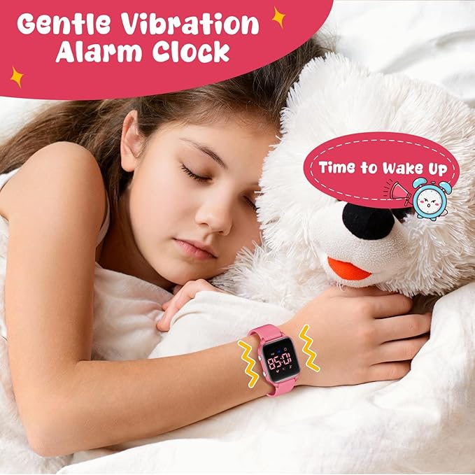Kids Digital Watches for Boys Girls, Sports Watch with Fitness Tracker, Pedometer, Alarm Clocks, Stopwatch, No App Needed Waterproof Kids Watch, Gift for Teens Student Girls Boys Ages 5-14