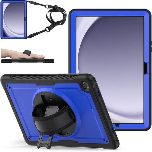 ZenRich Case for Samsung Galaxy Tab A9 Plus / A9+ 5G 11" 2023 (SM-X210/X216/X218),Heavy Duty Shockproof Protective Case with 360 Rotating Kickstand Hand & Shoulder Belt for Galaxy Tab A9 Plus 11 inch