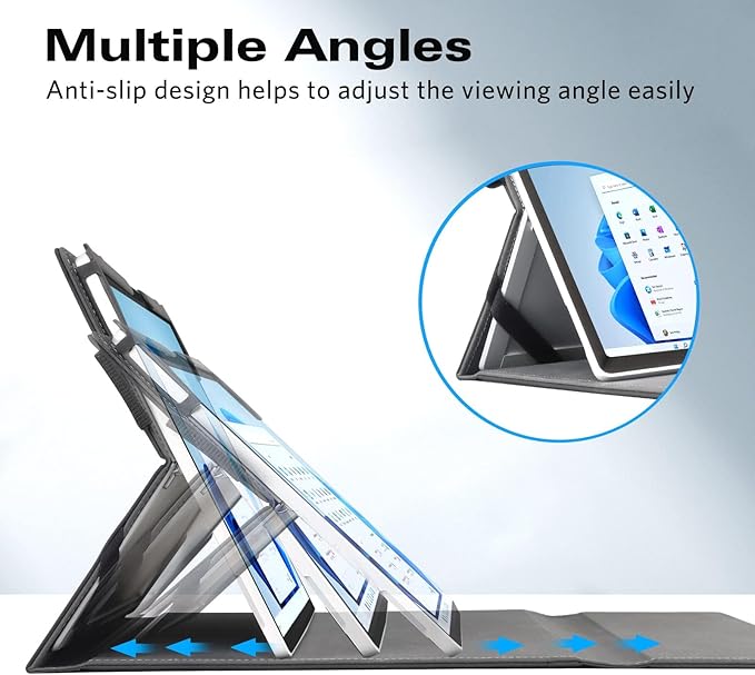 CoBak Case for Surface Pro 2024 Copliot PC 11th Edition - for Microsoft 13 Inch Tablet, Fits Keyboard and Kickstand with Multiple Angle