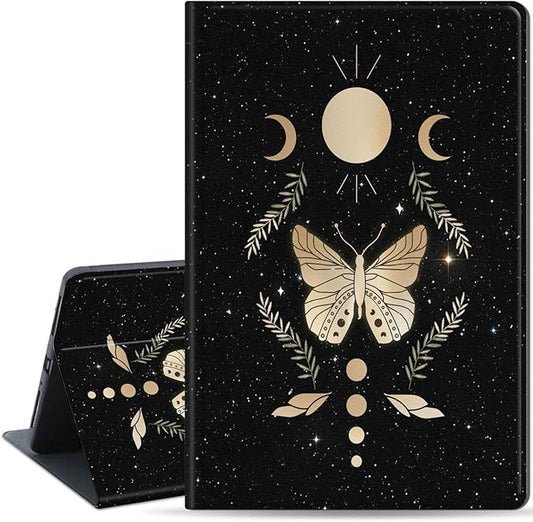 Slim Case for Samsung Galaxy Tab S10 FE / S9 FE 5G 10.9" & Tab S9 11", PU Leather Protective Cover, Multi-Angle Stand, Auto Sleep/Wake, Butterfly