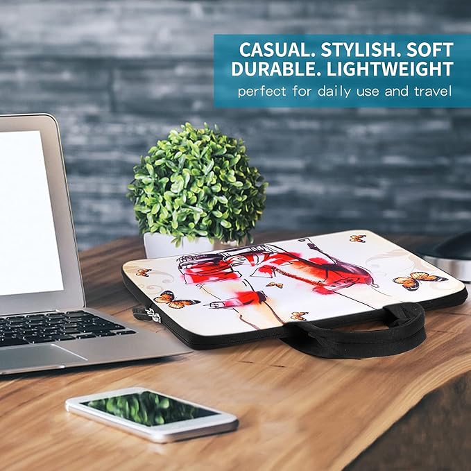 icolor 14 15 15.4 15.6 inch Laptop Handle bag Computer Protect Case Pouch Holder Notebook Sleeve Neoprene Cover Soft Carring Travel Case for Dell Lenovo Toshiba HP Chromebook ASUS Acer Shoes ICB-12