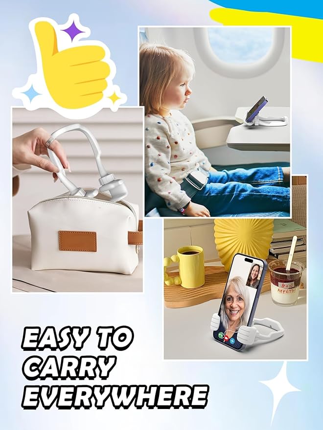 Cell Phone Stand Thumbs Up Lazy Phone Stand - 2 Pack Phone Holder 2025 College Graduation Gifts for Her Him Cellphone iPhone Stand for Desk Birthday Gifts for Teens Girls Boys Adults Women Men Wife