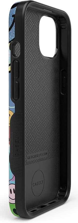 Casely iPhone 14 Case | All Smiles | Smiley Face Sticker | Compatible with MagSafe | Bold Protective Design