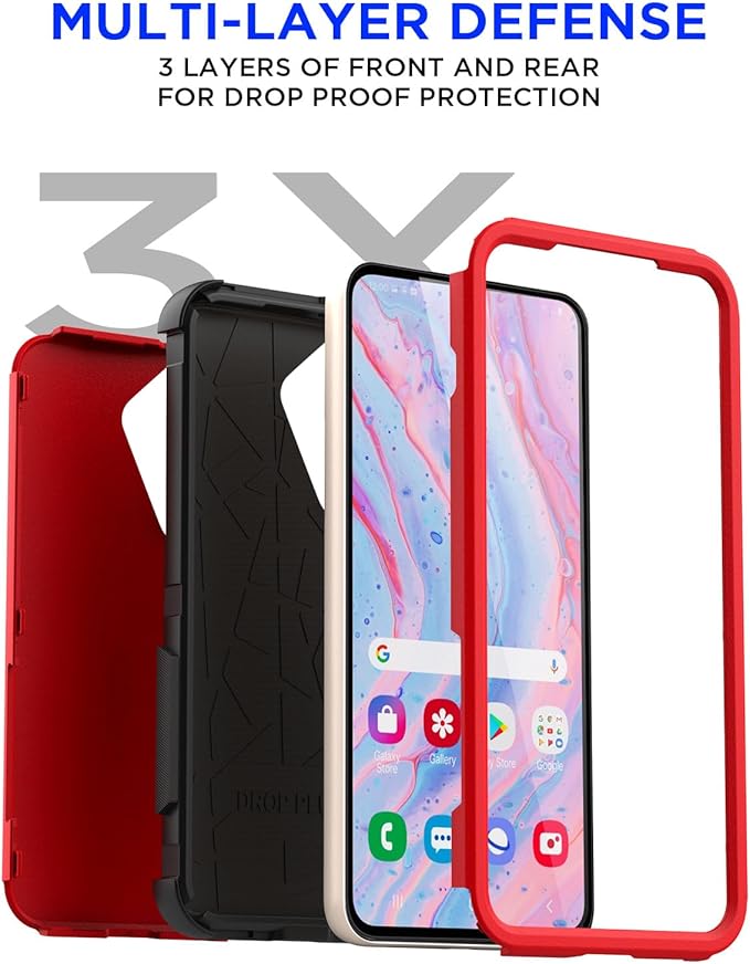 AICase for Samsung Galaxy S25 Plus Case,3-Layer Heavy Duty Pocket-Friendly Rugged Durable Military Grade Protection Shockproof/Drop Proof/Dust Proof Protective Cover for Galaxy S25 Plus 2025_5