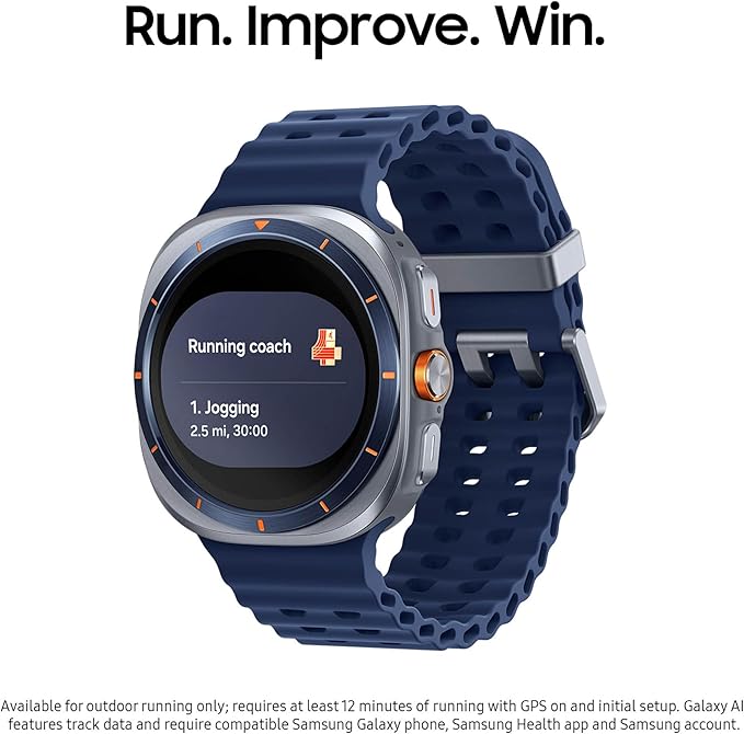 Samsung Galaxy Watch Ultra (2025) 47mm LTE Smartwatch, Titanium Casing, Advanced Sleep Coaching, Running Coach, Energy Score, Heart Rate Tracking, GPS, Titanium Gray [US Version, 2 Yr Warranty]