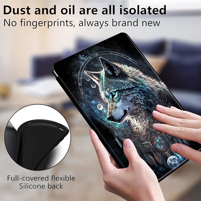 Case for Lenovo Tab M10 Plus 10.3", 360 Degree Rotating Folding Stand,with Auto Sleep/Wake Case for Lenovo Tab M10 Plus (2020 2nd Gen) TB-X606F/TB-X606X 10.3" FHD Tablet,Feathers Wolf Warrior