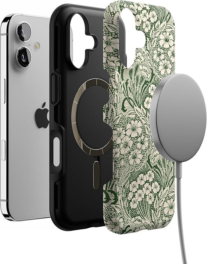 Casely iPhone 17 Case | Mystic Meadow | Green Gardens | Bold Protective Design | Compatible with MagSafe