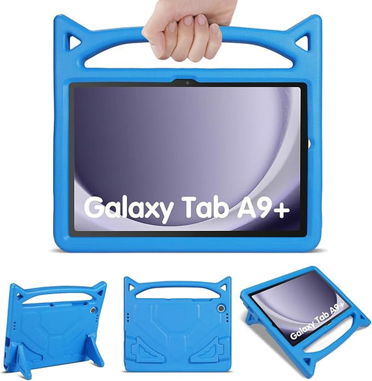 Kids Case for Samsung Galaxy Tab A9 Plus 11inch 2023, Lightweight Durable Shockproof Samsung Galaxy Tab A9+ Cover with Handle,Build-in Kickstand for Kids (Blue)