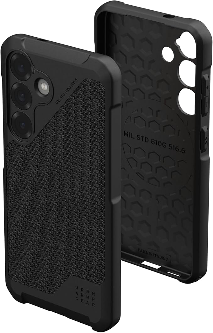 URBAN ARMOR GEAR UAG Designed for Samsung Galaxy S25 Case 6.2" Metropolis LT - Compatible with Magnetic Charging Impact-Resistant Rugged Military Drop Tested Protective Cover, Kevlar Black