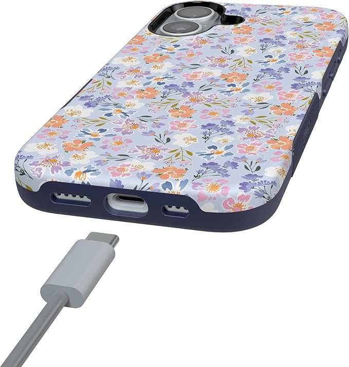Casely iPhone 17 Case | Poppy Meadows | Pastel Floral | Compatible with MagSafe | Bold Protective Design