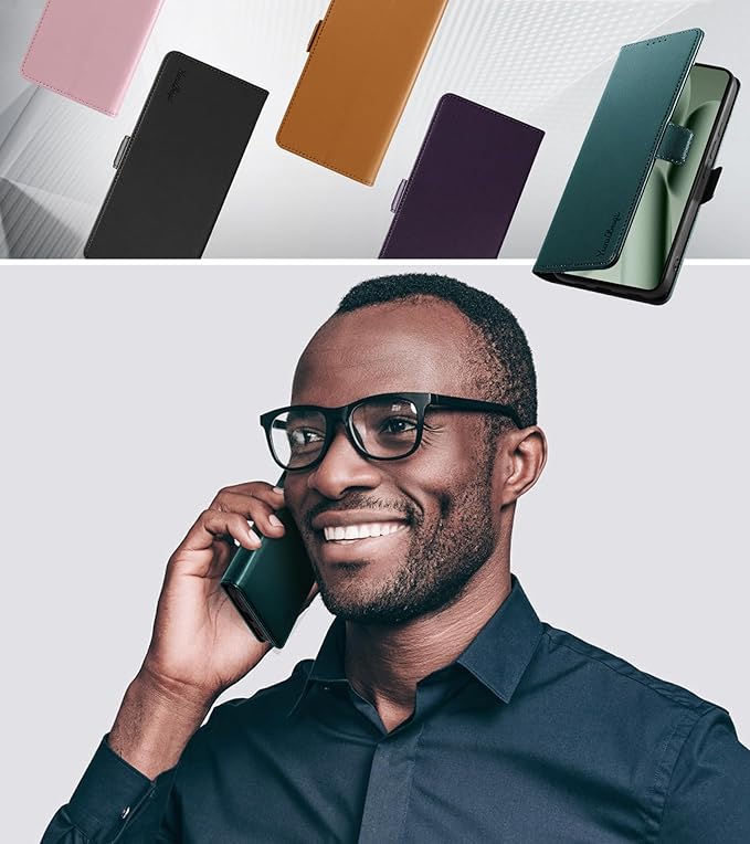 Wallet Flip Case for Google Pixel 10 Pro XL 5G - [RFID Blocking] Luxury PU Leather Card Holder Magnetic Phone Cover with Kickstand,Shockproof Protective Case,Green