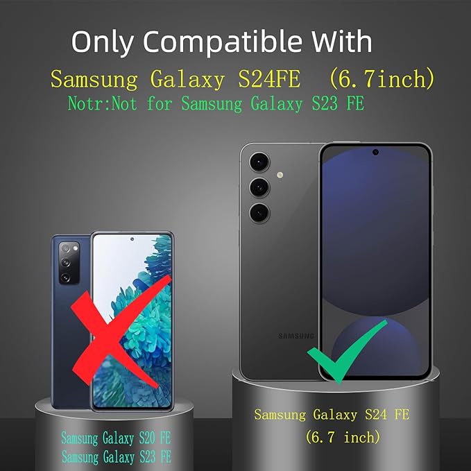 for Samsung Galaxy S24 FE Case Compatible with Magnetic Wireless Charging with 2 Screen Protectors,Galaxy S24 FE Case Built-in Kickstand Ring Military Grade Drop Protection Shockproof Pink