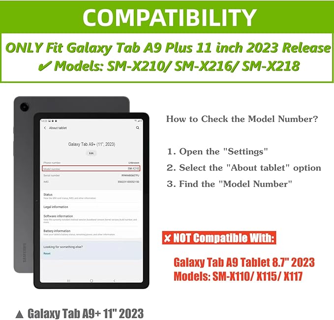 DTangLsm Case for Samsung Galaxy Tab A9 Plus/ A9+ 11 inch 2023 (SM-X210/X216/X218) Multi-Angles Viewing PU Leather Folio Stand Cover for Galaxy Tab A9+ Case with Pencil Holder, Purple Marble