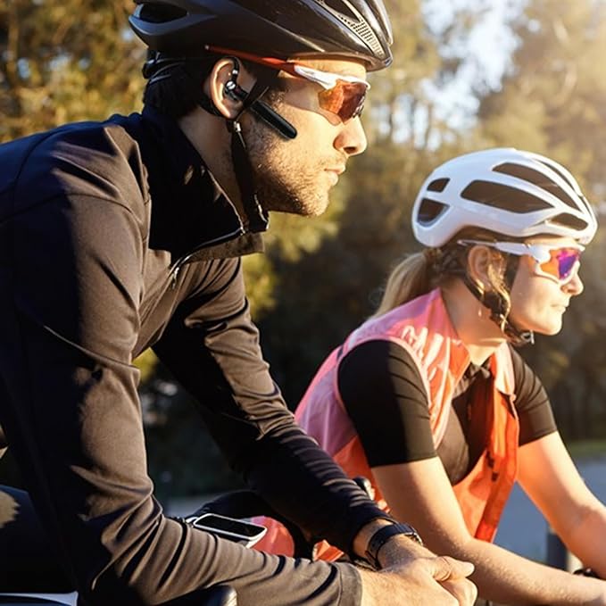 Single-Ear Bluetooth Earpiece with Noise Cancelling – Wireless Hands-Free Headset for iPhone & Cell Phones, Built-in Mic, 10Hrs Battery Life