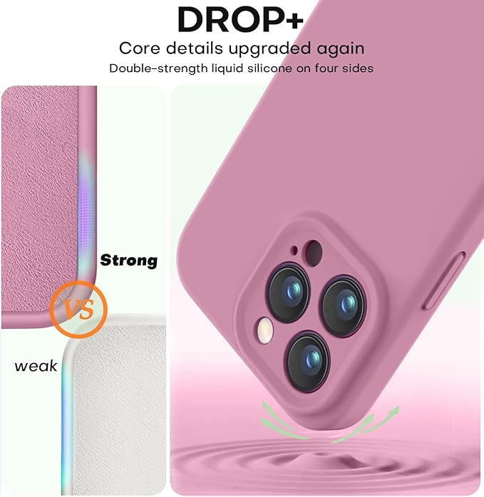 Vooii Compatible with iPhone 14 Pro Max Case, Liquid Silicone Upgrade [Camera Protection] [Soft Anti-Scratch Microfiber Lining] Shockproof Phone Case for iPhone 14 Pro Max 6.7 inch - Lavender Purple