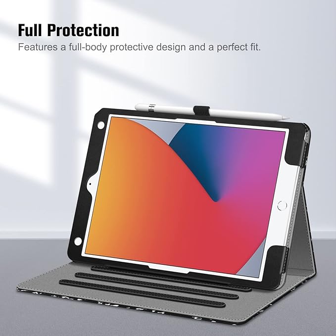 Fintie Case for iPad 9th / 8th / 7th Generation (2021/2020/2019) 10.2 Inch - [Corner Protection] Multi-Angle Viewing Stand Cover with Pocket & Pencil Holder, Auto Sleep Wake, Composition Book