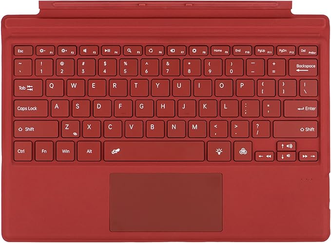 Type Cover for Microsoft Surface Pro 7+ / Pro 7 / Pro 6 / Pro 5 / Pro 4 / Pro 3, 12.3 inch, Ultra-Slim Wireless Tablet Keyboard with Multi Touchpad Bluetooch (Rose)