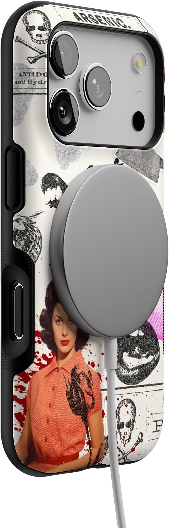 Casely iPhone 17 Pro Case | If You Dare | Horror Collage | Bold Protective Design | Compatible with MagSafe