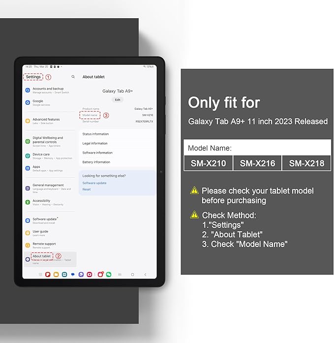 DONGKE Case for Samsung Galaxy Tab A9+/A9 Plus 11 inch 2024 2023 (SM-X210/X216/X218), Slim Stand Hard PC Translucent Back Shell Smart Cover, Auto Wake/Sleep - Painted Florals