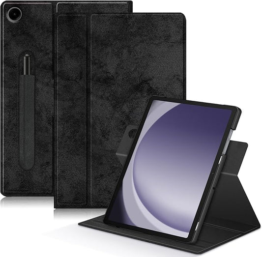 Case for Samsung Galaxy Tab A9 Plus/Galaxy Tab A9 + 11 Inch 2023 SM-X210/X216/X218 Tablet,360° Rotating Stand Cover with Auto Sleep/Wake,Black