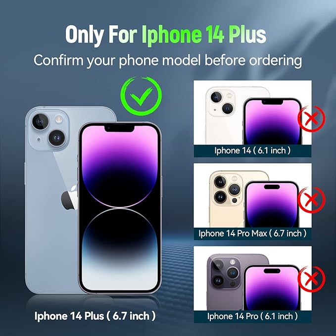 ADDIT Phone Case for iPhone 14 Plus Case,with Kickstand Ring,Adjustable Stand,Military Grade,Heavy Duty Protection,Shockproof,Anti-Fingerprint,Support Magnet Car Mount,ArmyGreen