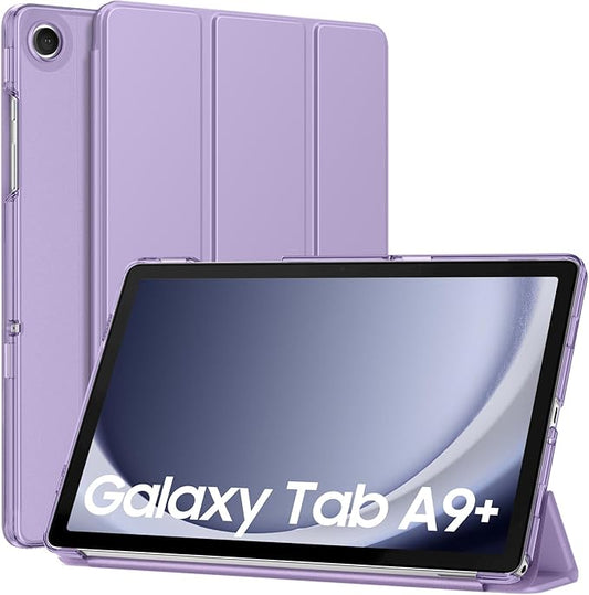 MoKo Case for Galaxy Tab A9+/A9 Plus 11 inch 2023, Slim Stand Protective Smart Cover with Hard PC Translucent Back Shell for Tab A9 Plus Tablet (SM-X210/X216/X218), Auto Wake/Sleep, Lilac