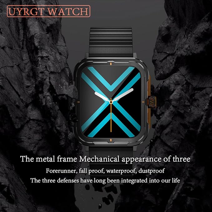 Sports&Rugged Smart Watch for Men Women, CNC Aluminum Alloy Frame, 1.83” Full Touch Display, Bluetooth Call, Fitness Tracker,Heart Rate&Sleep Monitor, Compatible with iOS & Android