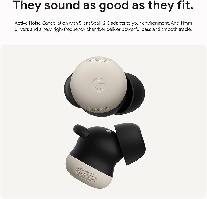 Google Pixel Buds Pro 2 - Wireless Earbuds with Active Noise Cancellation – Bluetooth Headphones - Hazel