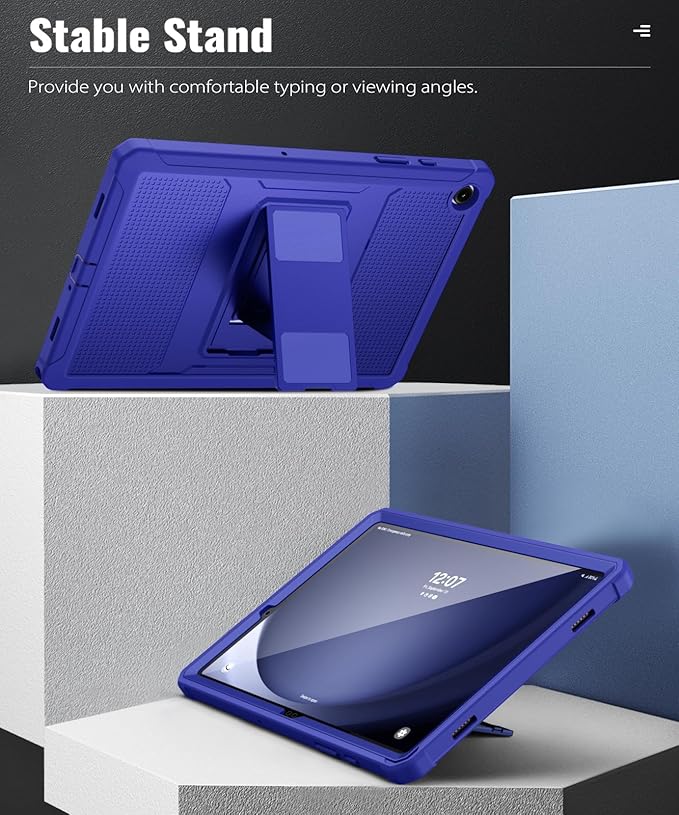 MoKo Case Fit Galaxy Tab A9 Plus 11-Inch 2023 (SM-X210/X216/X218), Shockproof Full Body Rugged Stand Back Cover Built-in Screen Protector Fit Galaxy Tab A9+ 11" 2023, Sapphire Blue