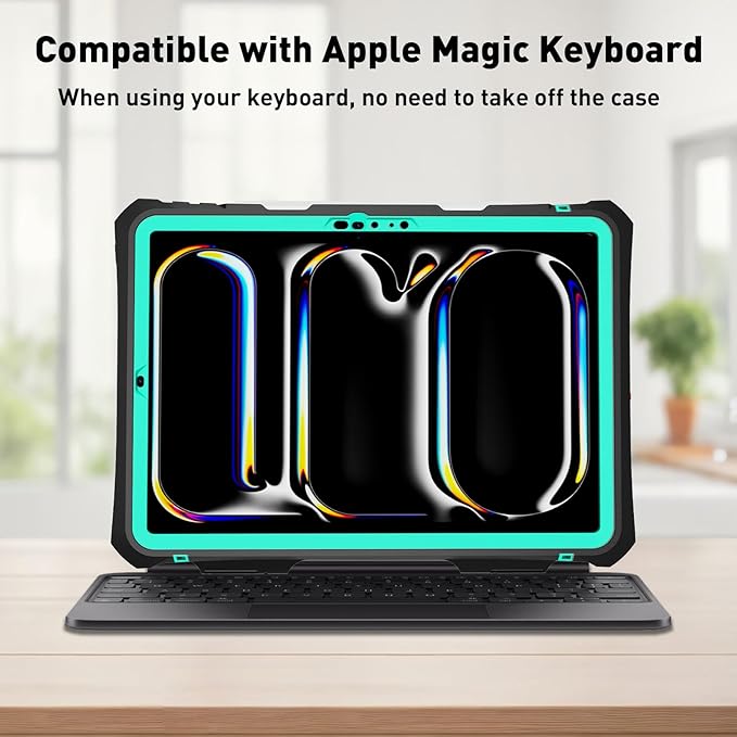 for iPad Pro 11 Case 2024 - Waterproof Case for iPad Pro 11 Inch M4 (5th Generation), Full Body Protection Case Shockproof Dust-Proof with Pencil Holder