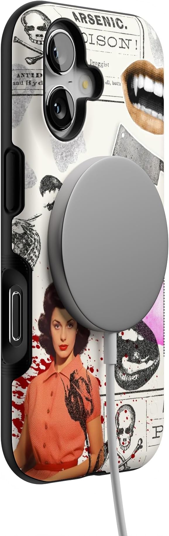 Casely iPhone 17 Case | If You Dare | Horror Collage | Bold Protective Design | Compatible with MagSafe