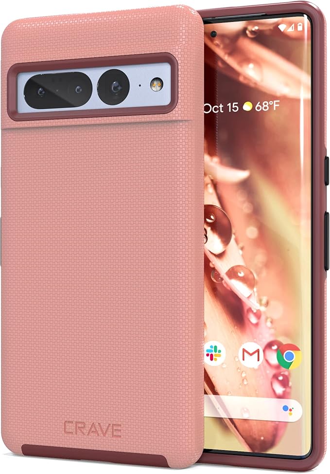 Crave Dual Guard for Google Pixel 7 Pro Case, Shockproof Protection Dual Layer Case for Google Pixel 7 Pro - Blush