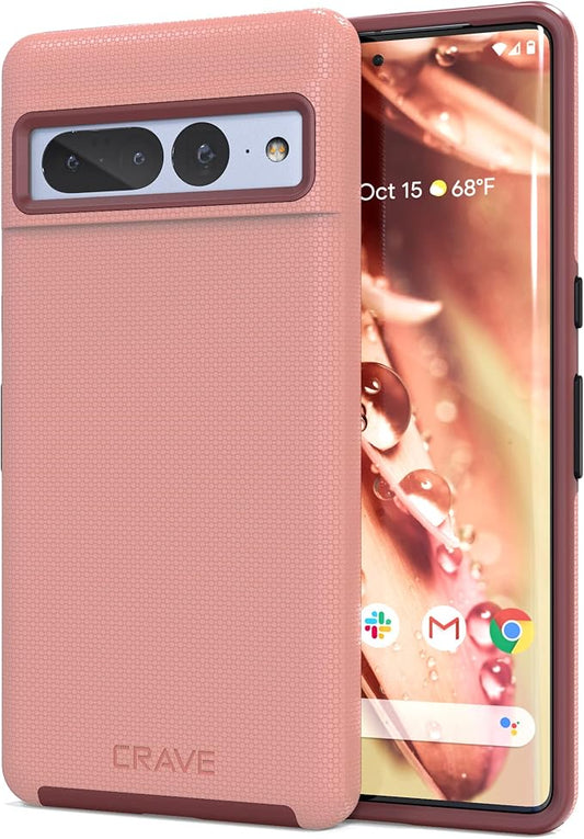 Crave Dual Guard for Google Pixel 7 Pro Case, Shockproof Protection Dual Layer Case for Google Pixel 7 Pro - Blush