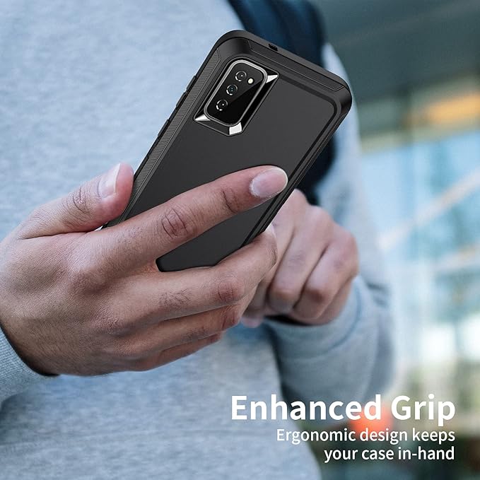 for Galaxy S20 FE 5g Case,Shockproof Dropproof Dustproof 3-Layer Full Body Protection Rugged Heavy Duty High Impact Hard Cover Case for Galaxy S20 FE 6.5 inch,Black