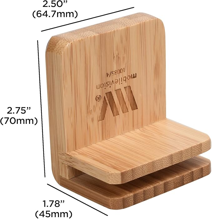 MobileVision Compatible Stand for Apple iWatch Adapter for use with Bamboo Charging Stations and Multi-Device Organizers