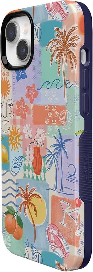 Casely iPhone 14 Case | Tropical Heat | Beachy Collage | Compatible with MagSafe | Bold Protective Design