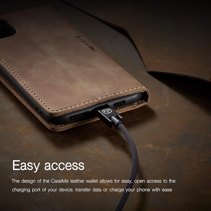 for iPhone 11 Pro Max Case, Flip Wallet Leather Case with Card Holder Magnetic Closure Shockproof Kickstand Protective Phone Cases Cover for iPhone 11 Pro Max, Coffee