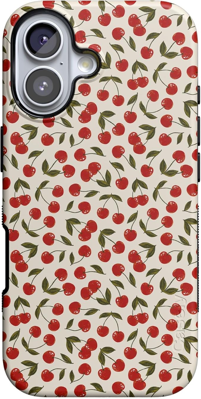 Casely iPhone 17 Case | Cherry on Top | Red Cherries | Compatible with MagSafe | Bold Protective Design