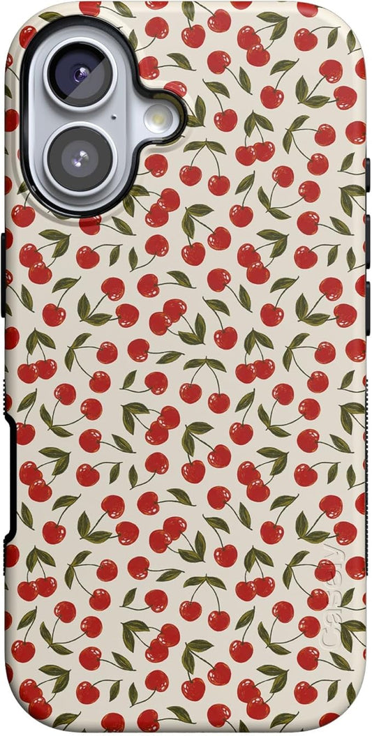 Casely iPhone 17 Case | Cherry on Top | Red Cherries | Compatible with MagSafe | Bold Protective Design